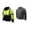 Radians Hi-Vis 3-in-1 Bomber Jacket, 100% Polyester Oxford, 300D, DWR Coated, Hi-Vis Green / Black, 2XL SJ210B-3ZGS-2X - alternate 4