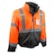 Radians Hi-Vis 3-in-1 Bomber Jacket, 100% Polyester Oxford, 300D, DWR Coated, Hi-Vis Orange / Black, XL SJ210B-3ZOS-XL - alternate 1