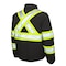 Tough Duck Hi-Vis Reversible Safety Jacket, 300D Ripstop, 100% Polyester, Class 1 Type O, Black, M SJ271 - alternate 2