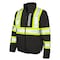 Tough Duck Hi-Vis Reversible Safety Jacket, 300D Ripstop, 100% Polyester, Class 1 Type O, Black, M SJ271 - alternate 1