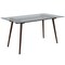 Flash Furniture Rectangle Walnut Table, Glass Top, 31.5"X55", Glass, Clear SK-17GC-034-W-GG - alternate 3