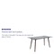 Flash Furniture Rectangle Walnut Table, Glass Top, 31.5"X55", Glass, Clear SK-17GC-034-W-GG - alternate 2