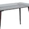 Flash Furniture Rectangle Walnut Table, Glass Top, 31.5"X55", Glass, Clear SK-17GC-034-W-GG - alternate 7