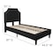 Flash Furniture Brighton Twin Platform Bed, Black SL-BK4-T-BK-GG - alternate 3