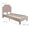 Flash Furniture Brighton Twin Platform Bed, Beige SL-BK4-T-B-GG - alternate 3