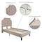 Flash Furniture Brighton Twin Platform Bed, Beige SL-BK4-T-B-GG - alternate 4