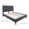 Flash Furniture Roxbury Queen Platform Bed, Dark Gray SL-BK5-Q-DG-GG - alternate 6