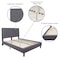 Flash Furniture Roxbury Queen Platform Bed, Light Gray SL-BK5-Q-LG-GG - alternate 3