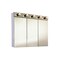 Ketcham 36" x 34" Surface Mounted Polished Edge Tri-View Illuminated Cabinet SM-L-3630PE