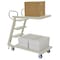 Zoro Select Steel Stock Picking Ladder Cart 440 lb. Capacity, 41-3/8"L x 20-1/2"W x 36-1/2"H SPS2-2041-C - alternate 3