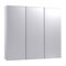 Ketcham 36" x 36" Semi-Recessed Stainless Steel Trim Tri-View Medicine Cabinet SR-3636