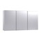 Ketcham 60" x 36" Semi-Recessed Stainless Steel Trim Tri-View Medicine Cabinet SR-6036