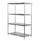 Vestil Metal Shelving Unit, 24"D x 48"W x 74"H, 4 Shelves, Stainless Steel SSS-2448 - alternate 4