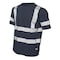 Tough Duck Hi-Vis Short Sleeve T-Shirt, 100% Polyester Micro Mesh, Navy, M ST071 - alternate 1