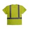 Radians T-Shirt, Type R Class 2, R, Birdseye Mesh, Hi-Vis Green, 2X ST11-2PGS-2X - alternate 3