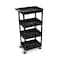 Luxor Tub Shelf Cart - Four Shelves -Black STC1111-B - alternate 2