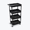 Luxor Tub Shelf Cart - Four Shelves -Black STC1111-B - alternate 1