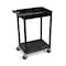 Luxor Top Tub and Bottom Flat Shelf Cart - Black STC12-B - alternate 2