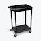 Luxor Top Tub and Bottom Flat Shelf Cart - Black STC12-B - alternate 1