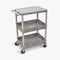 Luxor Flat Top and Tub Middle/Bottom Shelf Cart - Gray STC211-G - alternate 1