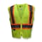 Radians Hi-Vis Self Extinguishing Vest with Two-Tone Trim, L, Class 2 , Zipper Closure 2 Pockets SV225-2ZGM-L - alternate 7