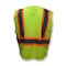 Radians Hi-Vis Self Extinguishing Vest with Two-Tone Trim, L, Class 2 , Zipper Closure 2 Pockets SV225-2ZGM-L - alternate 6