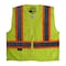 Radians Hi-Vis Self Extinguishing Vest with Two-Tone Trim, L, Class 2 , Zipper Closure 2 Pockets SV225-2ZGM-L - alternate 3
