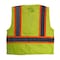 Radians Hi-Vis Self Extinguishing Vest with Two-Tone Trim, L, Class 2 , Zipper Closure 2 Pockets SV225-2ZGM-L - alternate 2
