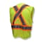Radians Two-Tone Safety Vest 2XL Class 2 X Back, , Zipper 2 Pockets SV22X-2ZGM-2X - alternate 3