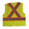 Radians Two-Tone Safety Vest 2XL Class 2 X Back, , Zipper 2 Pockets SV22X-2ZGM-2X - alternate 5