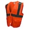 Radians Radians SV27 Multipurpose Surveyor Type, 100% Polyester Mesh, Zipper Closure Closure, Hi-Vis Orange SV27-2ZOM-2X - alternate 1