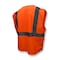 Radians Hi-Vis Economy Safety Vest 2XL Class 2 U-Block Back, , Hook & Loop SV2OS2X - alternate 2
