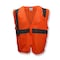 Radians Hi-Vis Economy Safety Vest 2XL Class 2 U-Block Back, , Zipper Closure 2 Pockets SV2ZOM2X - alternate 2