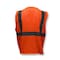 Radians Hi-Vis Economy Safety Vest 2XL Class 2 U-Block Back, , Zipper Closure 2 Pockets SV2ZOM2X - alternate 4