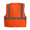 Radians Hi-Vis Economy Safety Vest 2XL Class 2 U-Block Back, , Zipper Closure 2 Pockets SV2ZOM2X - alternate 7