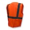 Radians Hi-Vis Economy Safety Vest Xl Class 2 U-Block Back, , Zipper Closure SV2ZOSXL - alternate 4