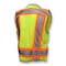 Radians Unisex Two-Tone Hi-Vis Engineer Vest, Woven Polyester Front/Mesh Back, Zipper, Hi-Vis Green SV55-2ZGD-L - alternate 4