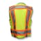 Radians Unisex Two-Tone Hi-Vis Engineer Vest, Woven Polyester Front/Mesh Back, Zipper, Hi-Vis Green SV55-2ZGD-L - alternate 3