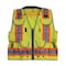 Radians Unisex Two-Tone Hi-Vis Engineer Vest, Woven Polyester Front/Mesh Back, Zipper, Hi-Vis Green SV55-2ZGD-L - alternate 9