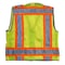 Radians Unisex Two-Tone Hi-Vis Engineer Vest, Woven Polyester Front/Mesh Back, Zipper, Hi-Vis Green SV55-2ZGD-L - alternate 6