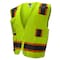 Radians Surveyor Vest, 100% Polyester Mesh, Zipper Closure Closure, Type R Class 2, Hi-Vis Green, Size S SV6-2ZGM-S - alternate 1