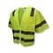Radians Hi-Vis Safety Vest w/Sleeves 2XL Class 3 Solid Back, , Zipper 6 Pockets SV83GM2X - alternate 1