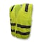 Radians Hi-Vis Safety Vest 4XL Class 2 Solid Back, , Zipper 6 Pockets SV8GM4X - alternate 1