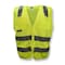 Radians Hi-Vis Safety Vest 4XL Class 2 Solid Back, , Zipper 6 Pockets SV8GM4X - alternate 3