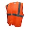 Radians Unisex Hi-Vis Economy Safety Vest, 100% Polyester Mesh, Zipper, Hi-Vis Orange, 0 Pockets SVE1-2ZOM-S/M - alternate 1