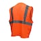 Radians Unisex Hi-Vis Economy Safety Vest, 100% Polyester Mesh, Zipper, Hi-Vis Orange, 0 Pockets SVE1-2ZOM-S/M - alternate 2