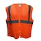 Radians Unisex Hi-Vis Economy Safety Vest, 100% Polyester Mesh, Zipper, Hi-Vis Orange, 0 Pockets SVE1-2ZOM-S/M - alternate 7