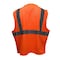 Radians Unisex Hi-Vis Economy Safety Vest, 100% Polyester Mesh, Zipper, Hi-Vis Orange, 0 Pockets SVE1-2ZOM-S/M - alternate 5