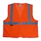 Radians Unisex Hi-Vis Economy Safety Vest, 100% Polyester Mesh, Zipper, Hi-Vis Orange, 0 Pockets SVE1-2ZOM-S/M - alternate 3