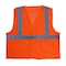 Radians Unisex Hi-Vis Economy Safety Vest, 100% Polyester Mesh, Zipper, Hi-Vis Orange, 0 Pockets SVE1-2ZOM-S/M - alternate 6